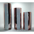 Cylinder Vase custom plating colored decorating gold cylinder glass vases Factory